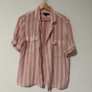 J. Crew 100% Striped Button Down Shirt